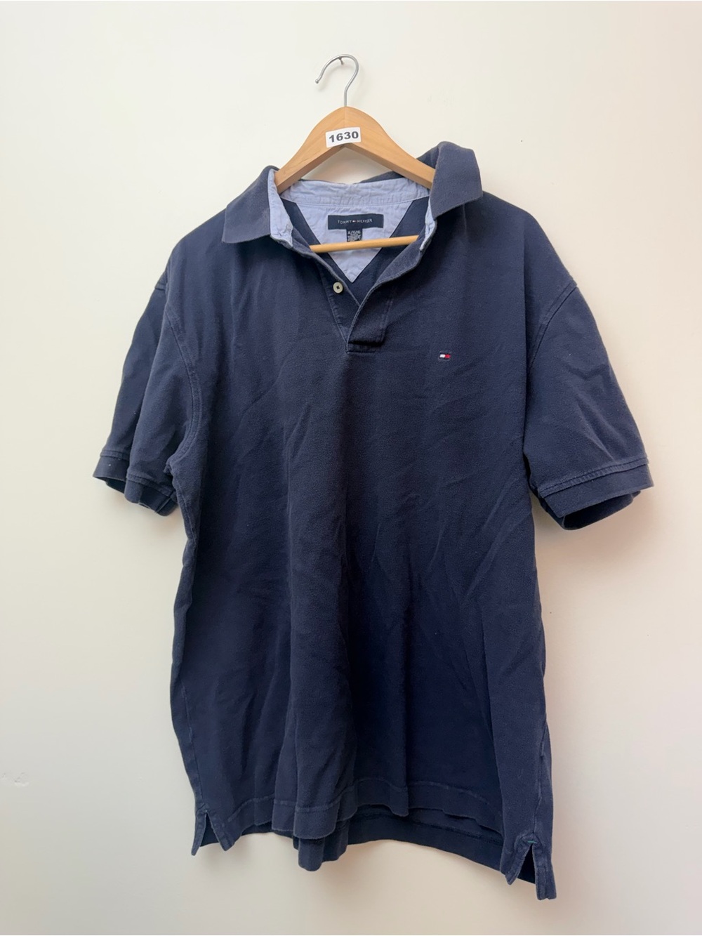Tommy Hilfiger Navy Cotton Polo XL Preppy Classic Academia